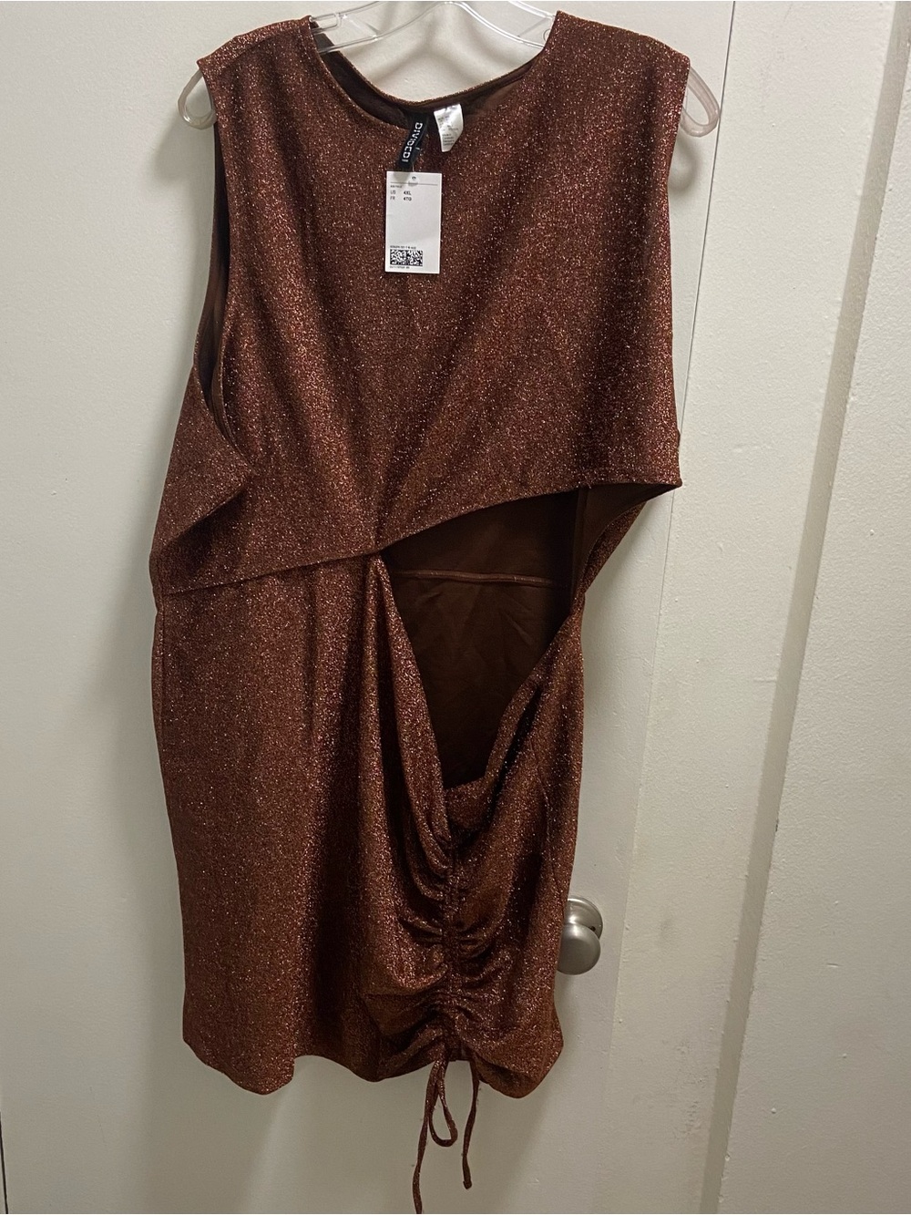 H&M Shimmery Copper Brown Mini Dress